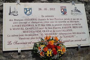 PORT VENDRES PLAQUE DU SOUVENIR